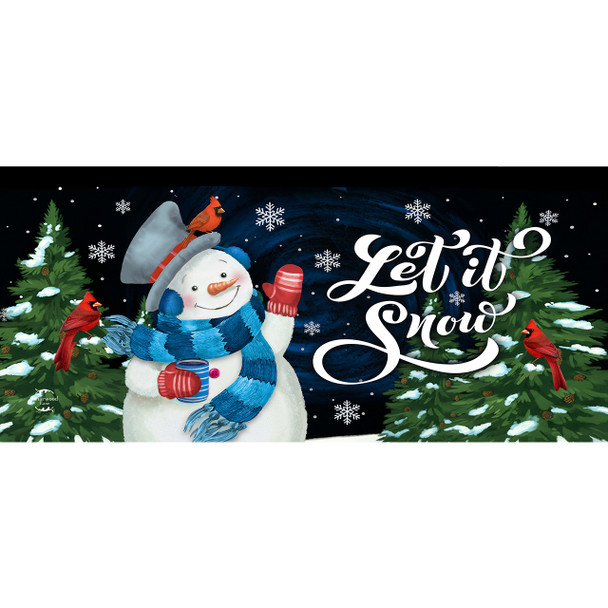 SNOWMAN GREETING MINI MAT