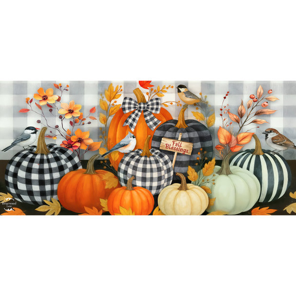 FALL BLESSINGS PUMPKINS MINI MAT