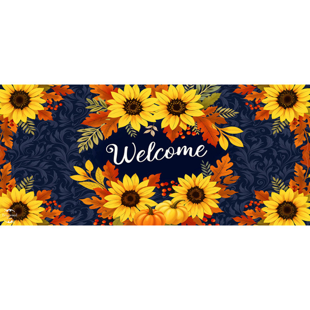 AUTUMN SUNFLOWERS WELCOME MINI MAT