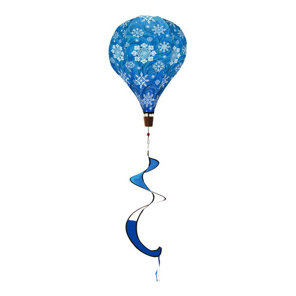 LET IT SNOW SNOWFLAKES HOT AIR BALLOON