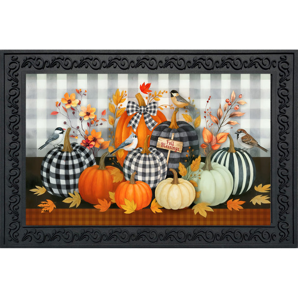 FALL BLESSINGS PUMPKINS DOORMAT