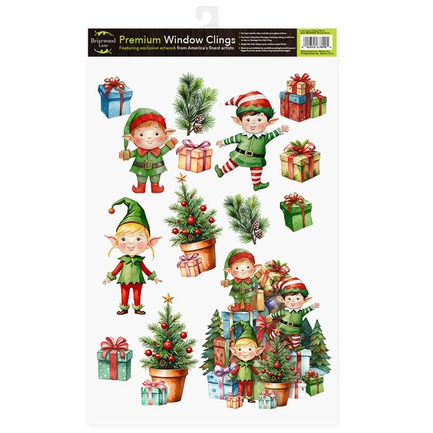 SANTA'S ELVES WINDOW CLINGS