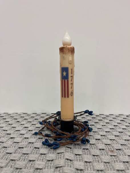 1776 7" LED TAPER TIMER CANDLE (132304-779)
