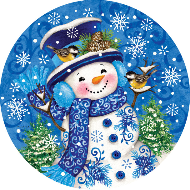 Chinoiserie Snowman ACCENT MAGNET