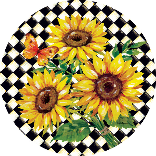 SUNFLOWER HARLEQUIN ACCENT MAGNET