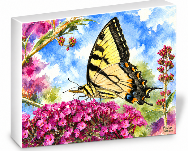BUTTERFLY AND FLOWERS SHELFIE-3D