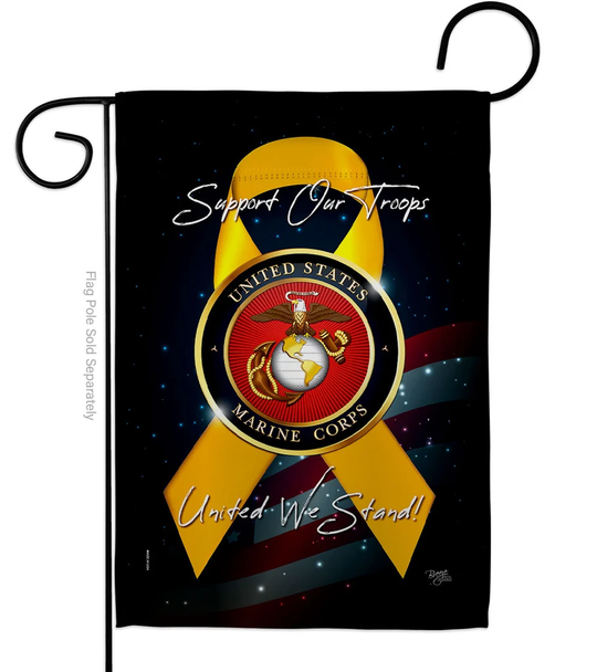 SUPPORT MARINE CORPS GARDEN FLAG (G108645)