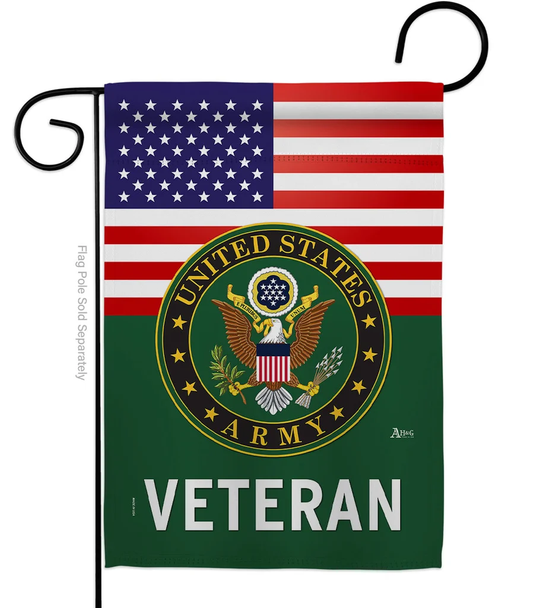 US ARMY VETERAN GARDEN FLAG (G140615)