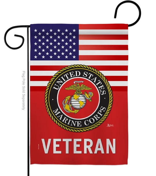 US MARINE CORPS VETERAN GARDEN FLAG (G140617)