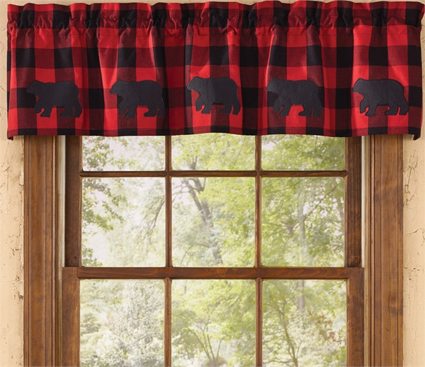 Buffalo Check Bear Valance