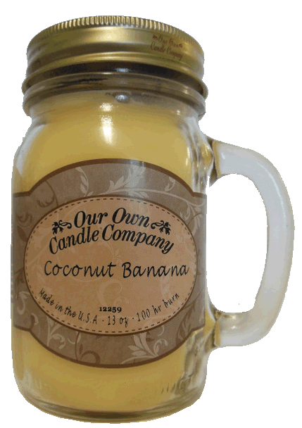 Coconut Banana Mason Jar Candle - 13 oz.