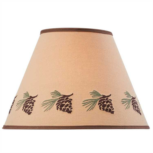 Pinecone Embroidered Shade - 12"