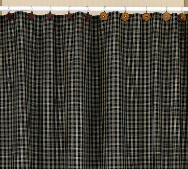 Sturbridge Black Shower Curtain