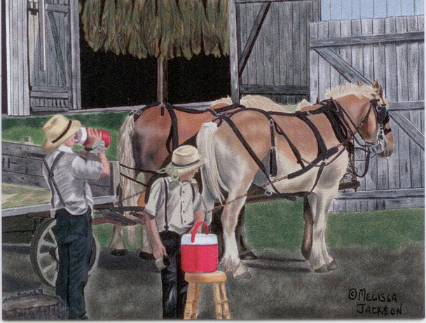 Amish Work Day Magnet Art