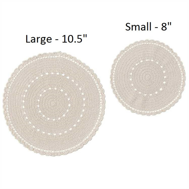 Lace Accent Mat - Cream - Size - 10.5"