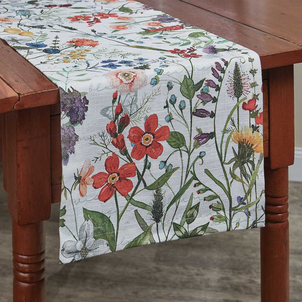 Wildflower Sketchbook Table Runner 13x54