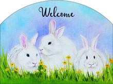 TRIPLE RABBITS SMALL SLIDER PLAQUE | Jake's Country Trading Post