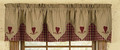 STURBRIDGE HEART EMBROIDERED POINT VALANCE