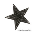 22-659 - BLACK PUNCHED STAR NAPKIN RING