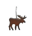 970-65 - MOOSE SHOWER CURTAIN HOOKS.  SET OF 12