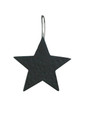 975-65R - BLACK STAR SHOWER CURTAIN HOOKS.  SET OF 12