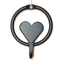 Amish iron small heart hook in ring