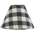 Wicklow Check Lampshade 14" - Black & Cream