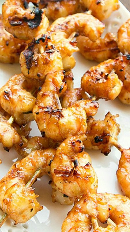 Asian Marinated Grilled Shrimp Skewers (Free Recipe below)