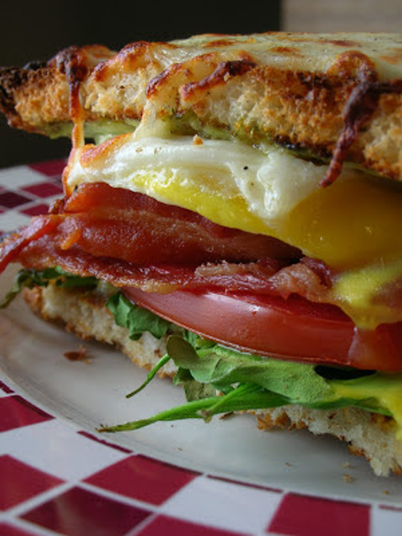 Bacon, Egg, Lettuce & Tomato Breakfast Sandwich (Free Recipe below)