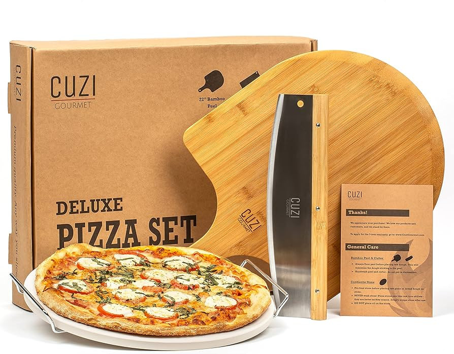 Cuzi Gourmet XL - 4 Piece Pizza Stone Set - 15
