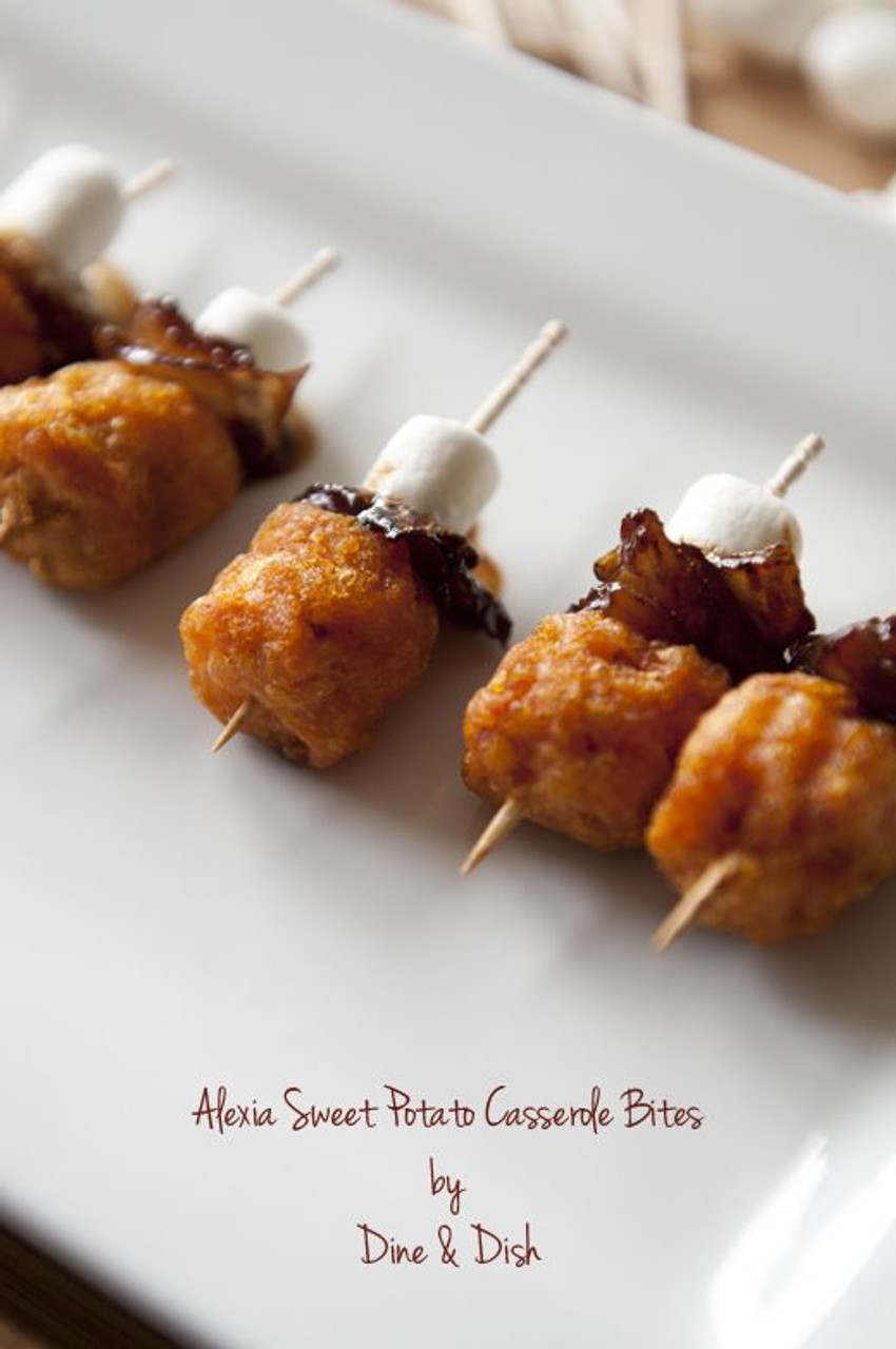 SWEET POTATO CASSEROLE BITES - (Free Recipe below)