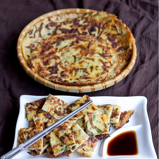 Korean Zucchini Vegetable Pancakes (Free Recipe below)