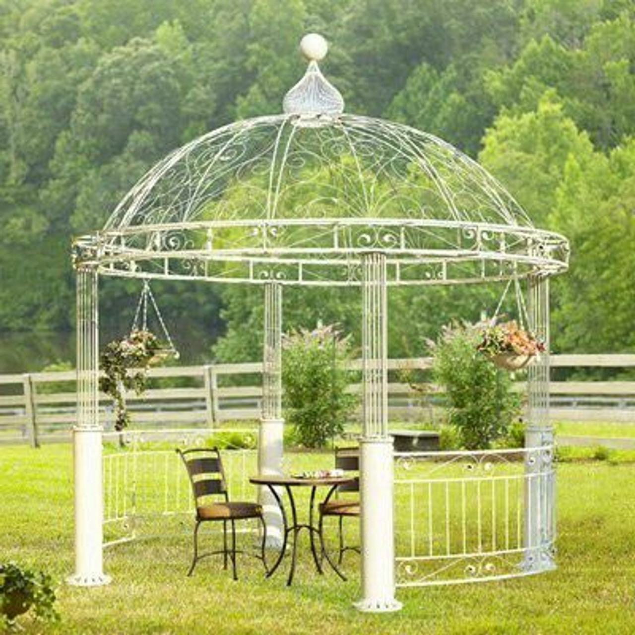 Scroll Round Iron Gazebo multiple sizes available