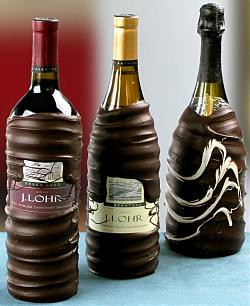 Chocolate Covered Champagne Bottle