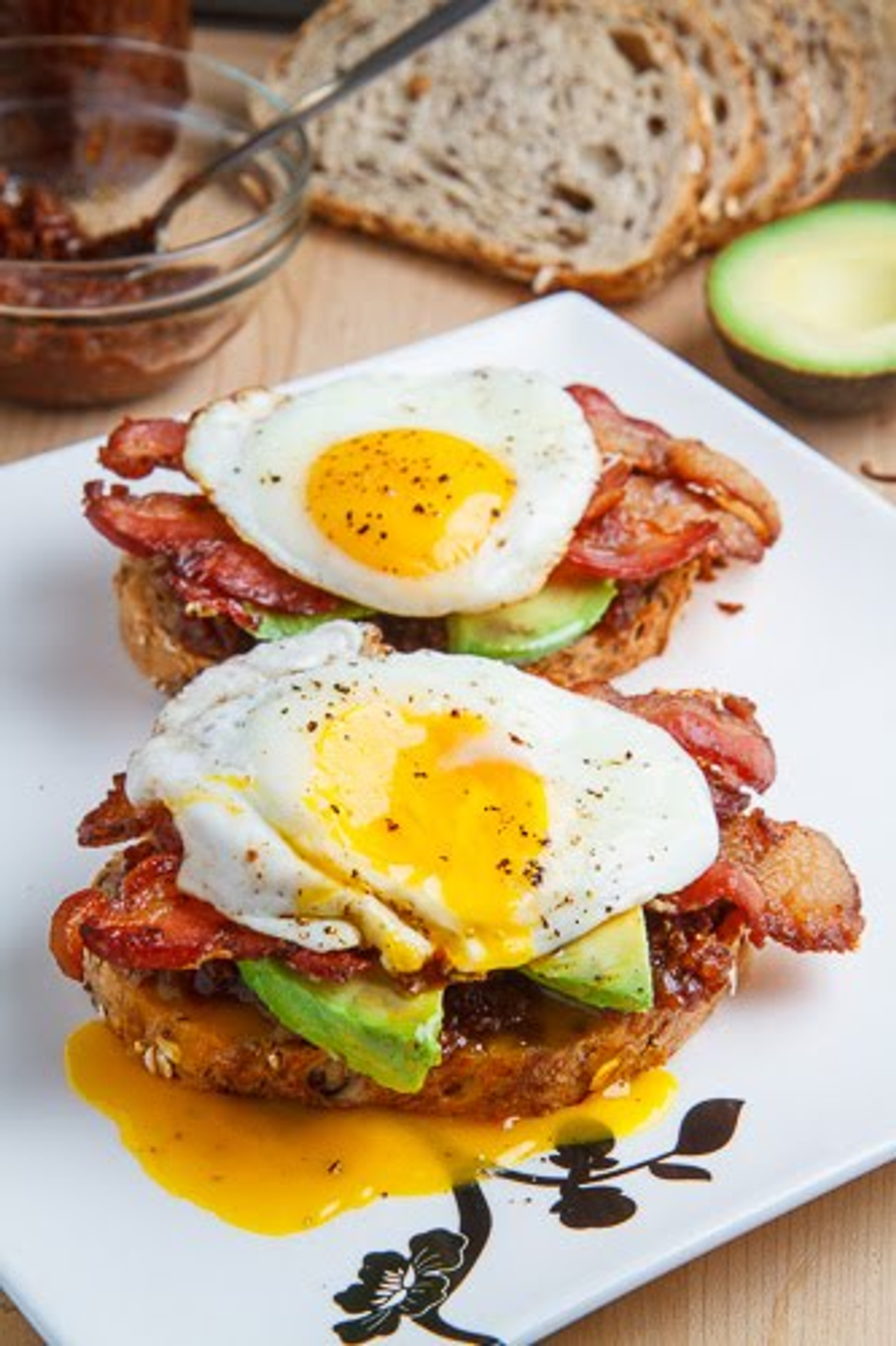 Bacon, Egg, Lettuce & Tomato Breakfast Sandwich (Free Recipe below)
