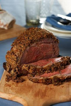 Herb Crusted, Garlic Stuffed Prime Rib Roast with Au Jus - (Free Recipe ...
