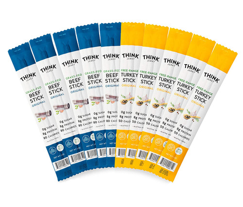 THINK Jerky Variety Pack Sticks - 10 pack 1.0oz ea