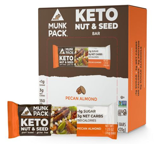 Pecan Almond Keto Nut & Seed Bar, 12-Pack GF