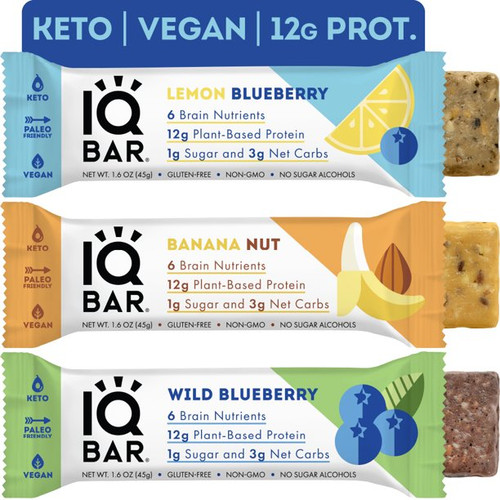 IQBAR Fruit Lovers Bundle - 36 Bars - Keto, GF, Non-GMO