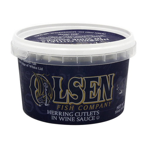 Olsen's Herring Cutlets in Wine Sauce - 16 oz.