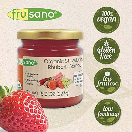 Set of 3 Organic Strawberry Rhubarb Spread Natural Jam - Gluten Free