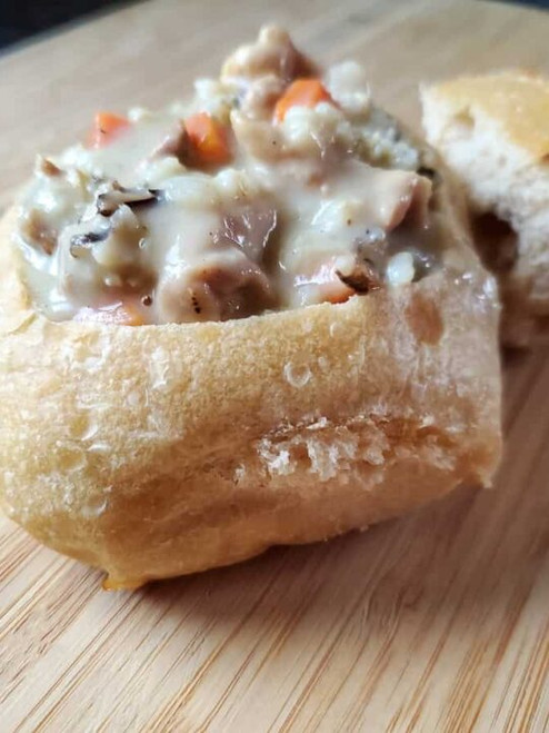 Mini Chicken Noodle Soup Boule Bread Bowls - includes 12