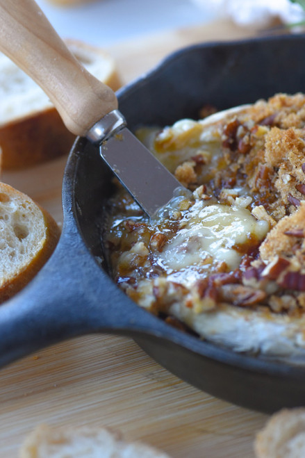 Gourmet Baked Brie or Camembert Cheese - w/ Cast Iron Skillet & Pecan Brown Sugar Topping