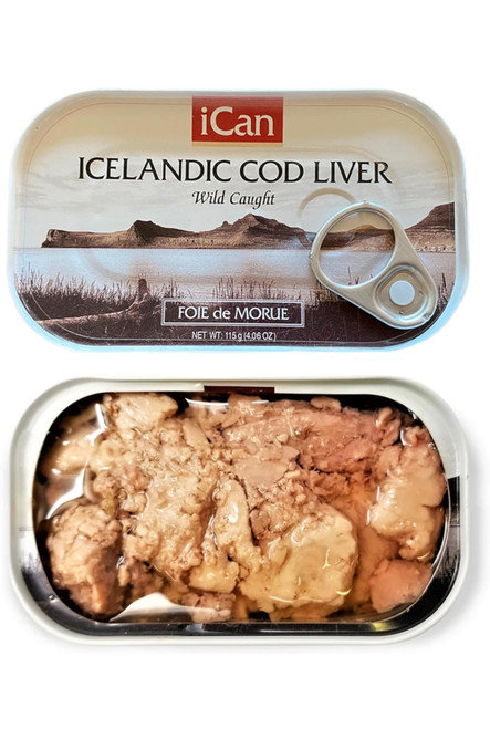 Wild Cod Liver Canned From Iceland - 4.06 oz - Pack of 6 Wild Cod Liver Canned From Iceland - 4.06 oz - Pack of 6