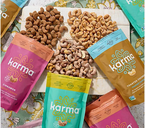 Karma Nuts Variety Pack Cashews - Whole, Roasted, Vegan, Non GMO, Gluten Free