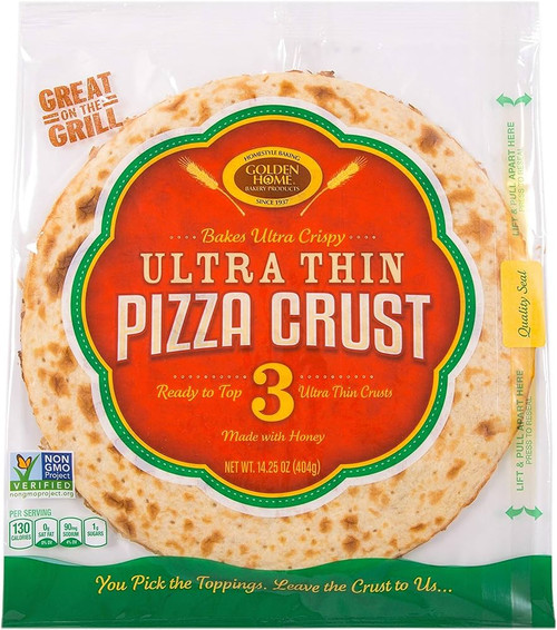 Golden Home Bakery Products Ultra Thin Pizza Crust Crust - 12" - Pack of 3