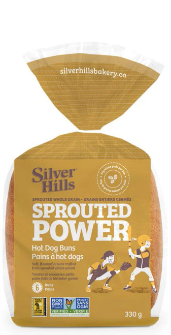 Silver Hills Organic Sprouted Whole Wheat Hot Dog Buns - 6/Case