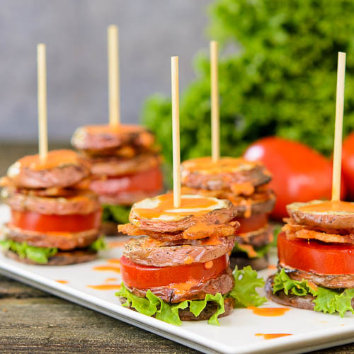 BLT Potato Salad Stacks - (Free Recipe Below)