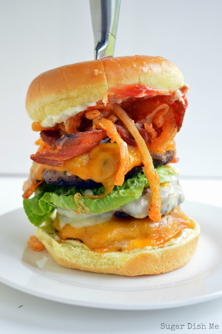 Tripple Decker Paunch Burger - (Free Recipe below)