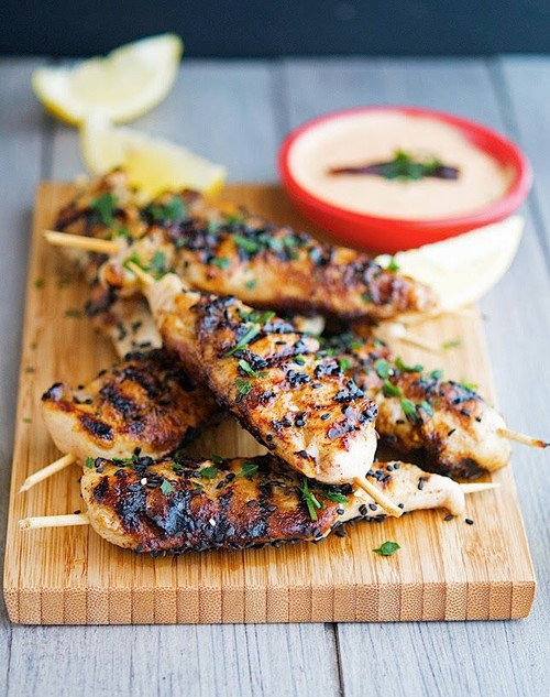 Thai Honey Glazed Chicken w/ Sriracha Mayo - (Free Recipe below)